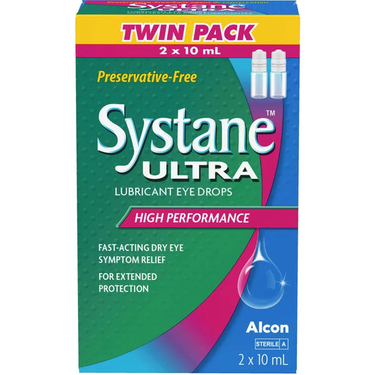 Systane Ultra Preservative Free Lubricant Eye Drops Twin Pack front package