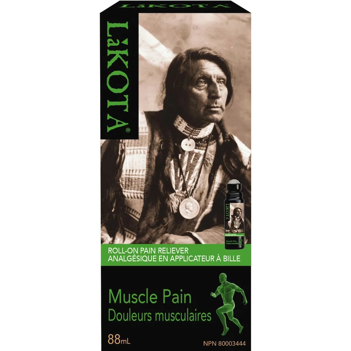 Lakota Muscle Pain Roll On Pain Reliever front package