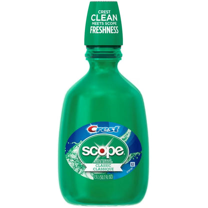 Crest Scope Classic Mouthwash, Original Formula, 1.5 L front package