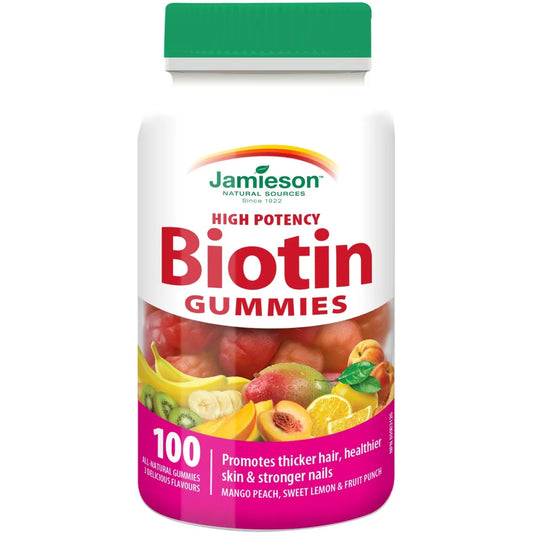 Jamieson High Potency Biotin Gummies front package