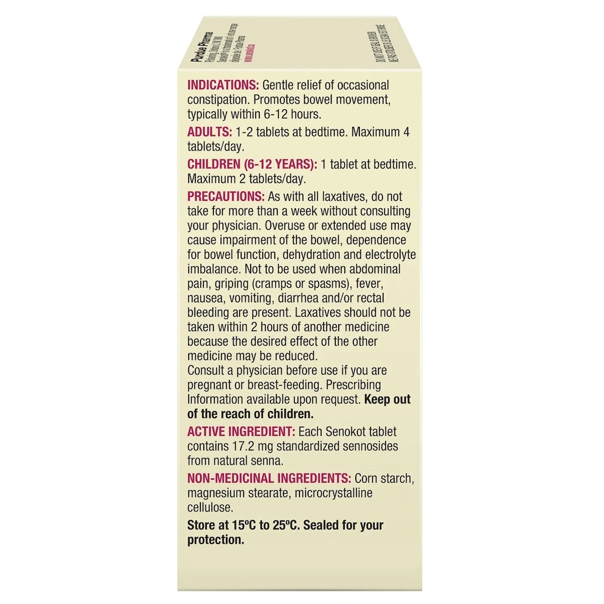 Senokot Natural Laxative Extra Strength 60ct 60 count product detail