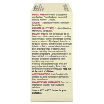 Senokot Natural Laxative Extra Strength 60ct 60 count product detail