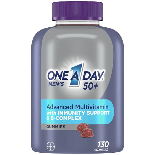 One A Day Men 50 Plus Multivitamin Gummies- Advanced Multivitamin Gummy with Immunity Support & B-Complex front package