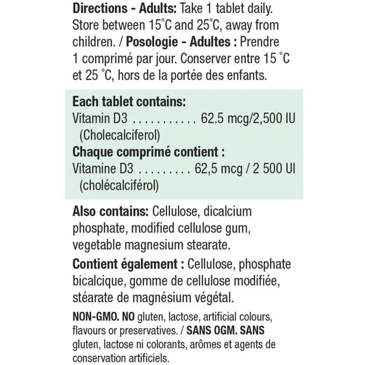 Jamieson Vitamin D3 2,500IU product detail