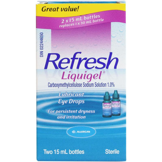 Refresh Liquigel Gouttes Oculaires Lubrifiantes 2x15ml