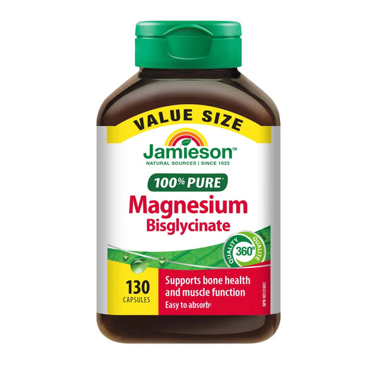 Jamieson 100% Pure Magnesium Bisglycinate 100 mg front package