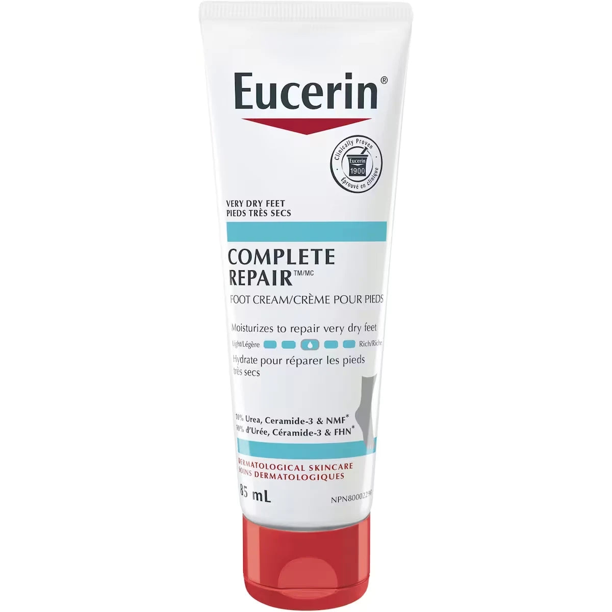 Eucerin Complete Repair Daily Moisturizing Foot Cream for Very Dry, Rough Skin 85 mL product detail