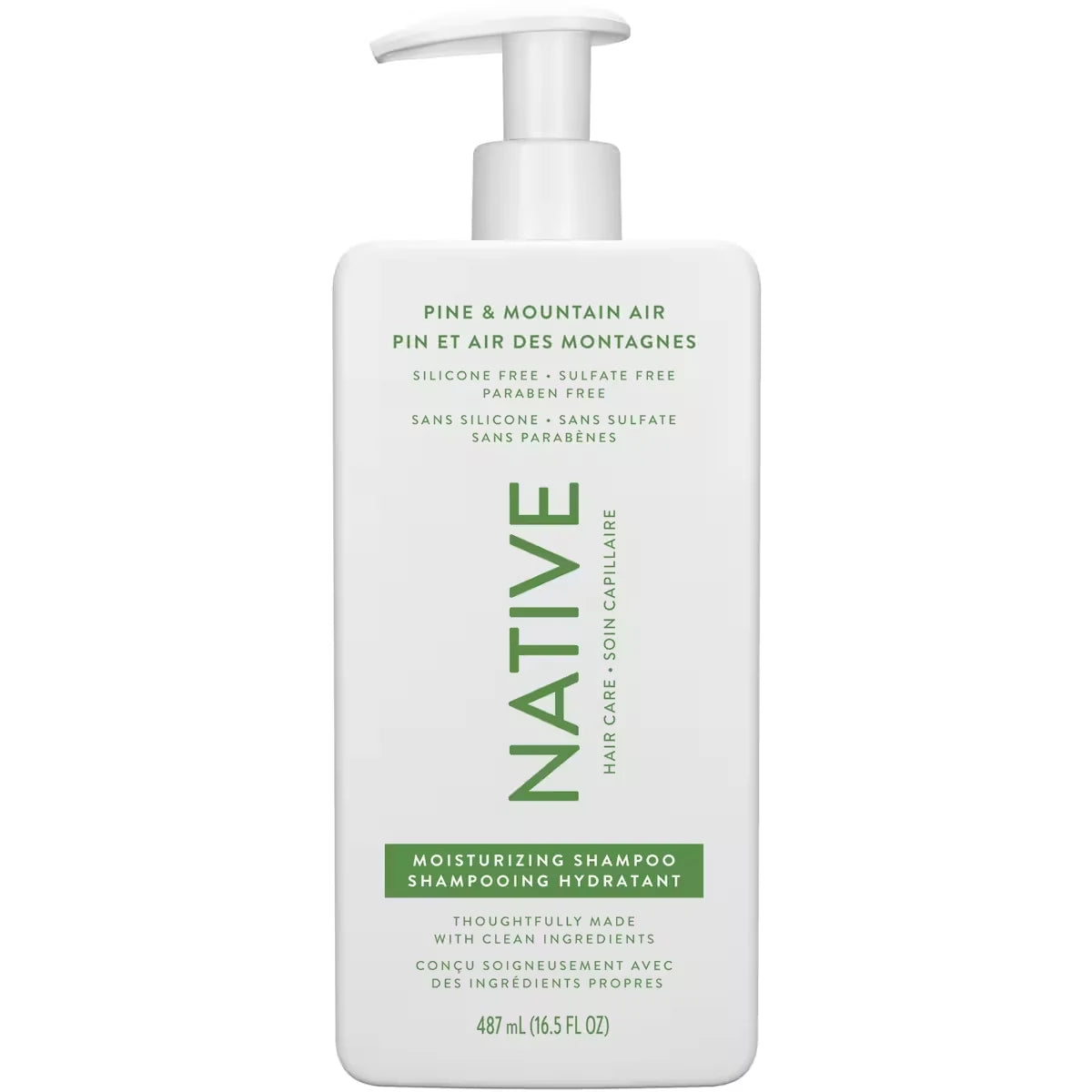 Native Hair Pine & Mountain Air Moisturizing Shampoo front package