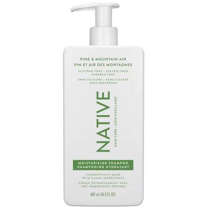 Native Hair Pine & Mountain Air Moisturizing Shampoo front package