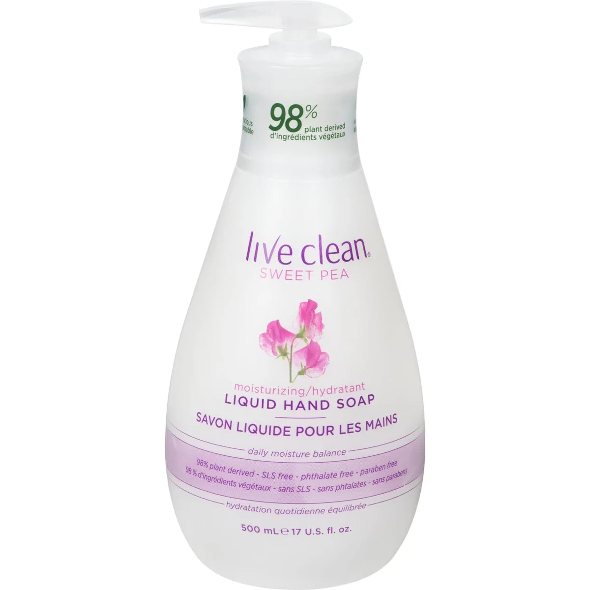 Live Clean Sweet Pea Moisturizing Liquid Hand Soap view 2