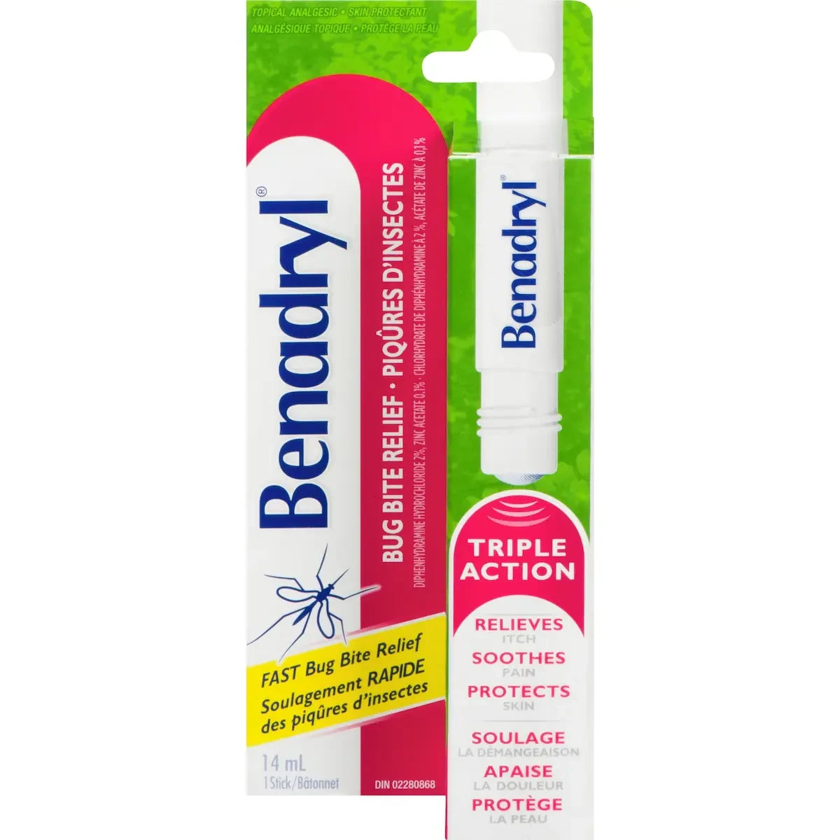 Benadryl Itch and Pain Relief Stick for Bug Bites 14 mL product image