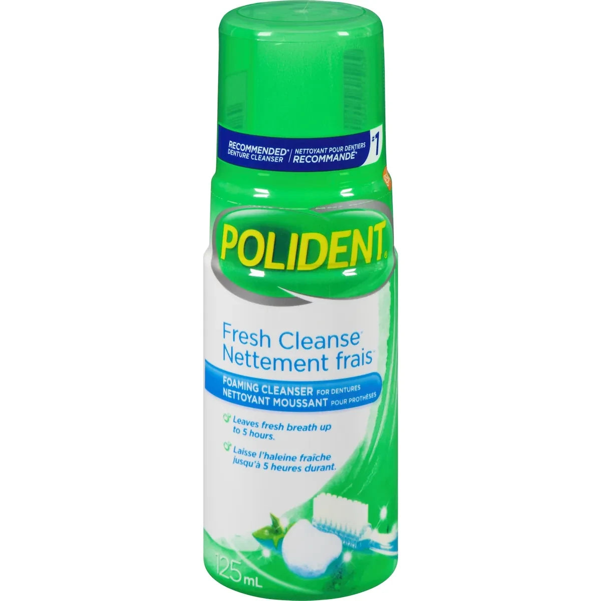 Polident Foam Fresh Cleanse Denture Cleaner 125 mL product image