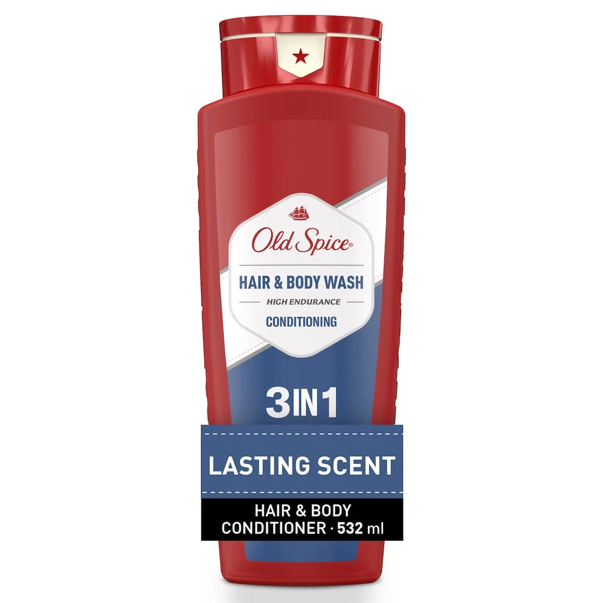 Old Spice High Endurance Conditioning Long Lasting Scent Men's Hair and Body Wash 532 mL front package