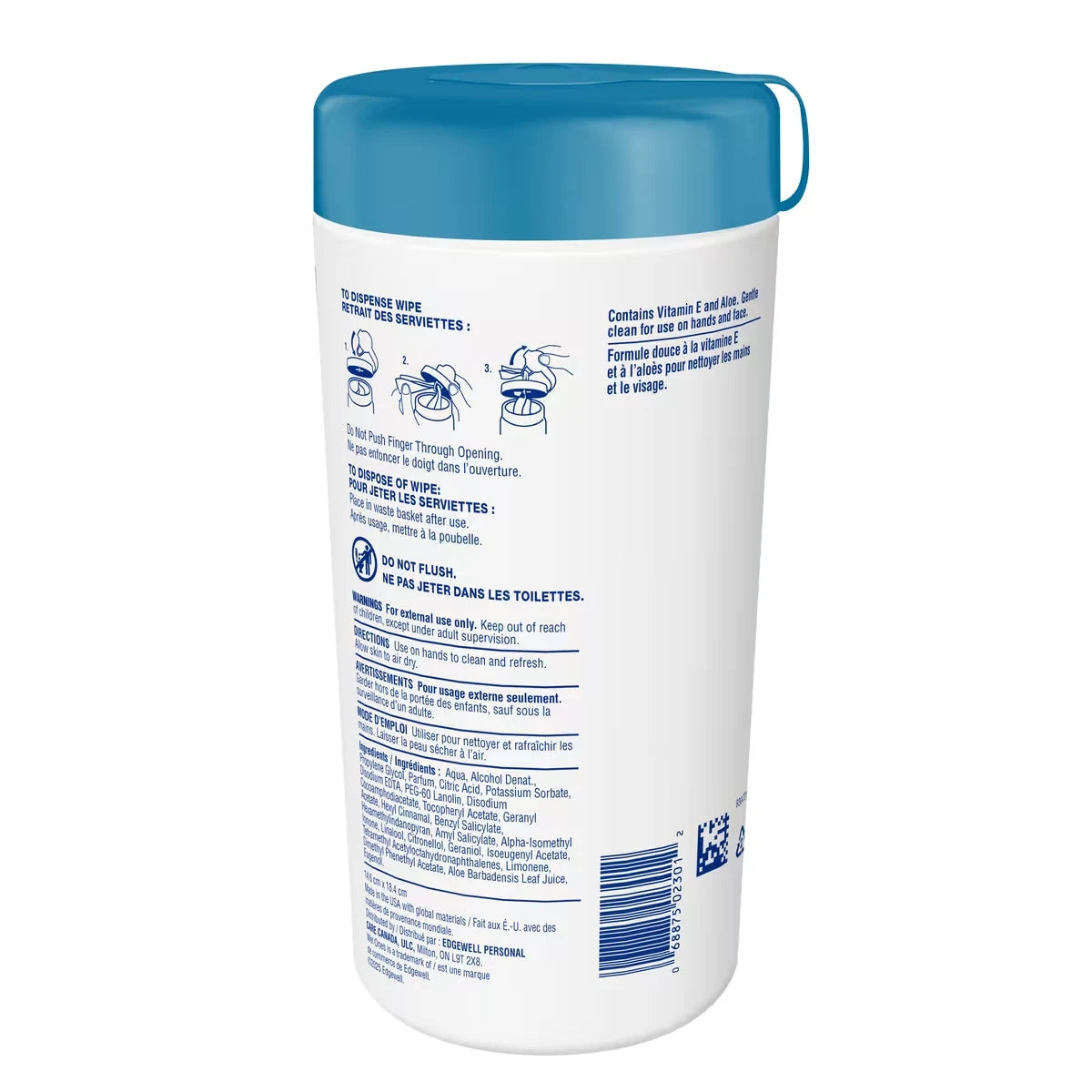 Wet Ones Hand Wipes, Vitamin E and Aloe Wet Wipes product detail