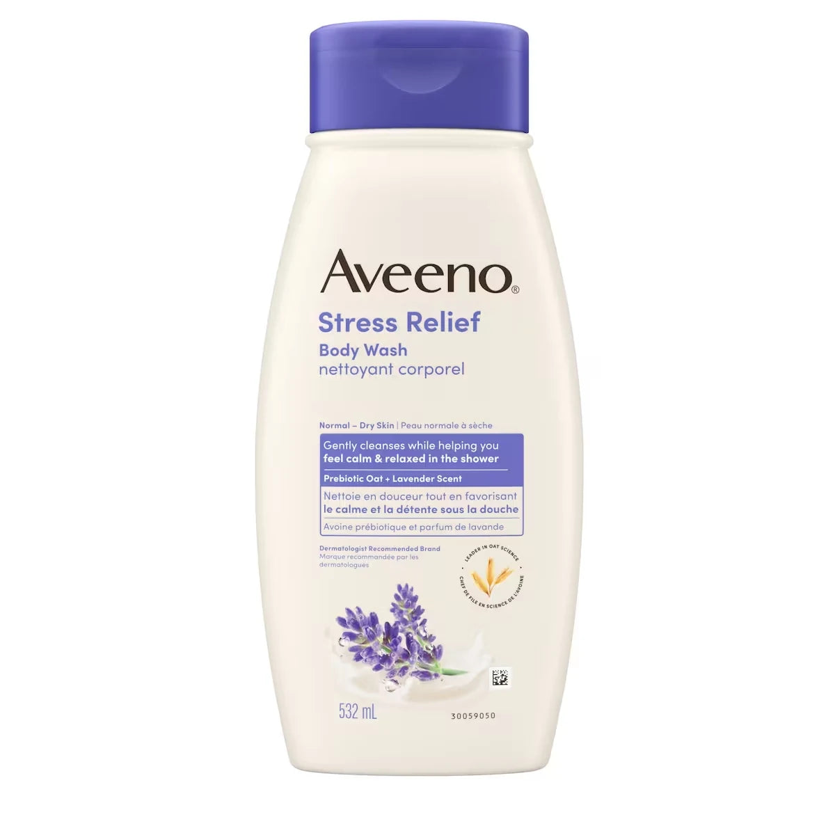 Aveeno Stress Relief Body Wash front package