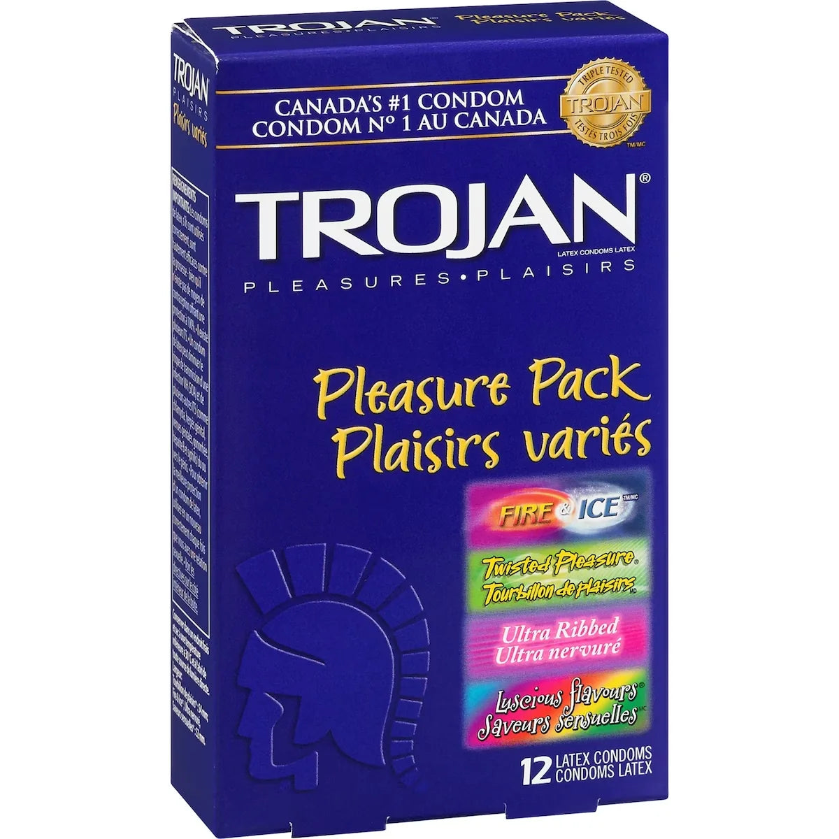 Trojan Pleasure Pack Assorted Lubricated Condoms, Extra Stimulting product detail