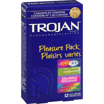 Trojan Pleasure Pack Assorted Lubricated Condoms, Extra Stimulting product detail