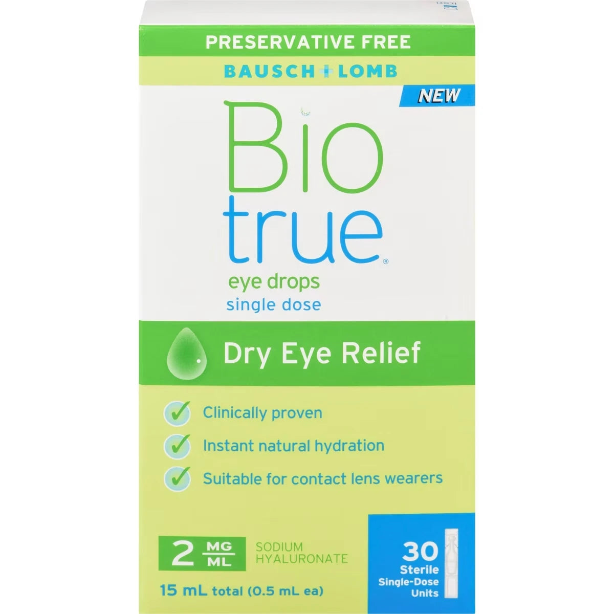 Biotrue Eye Drops Single Dose front package