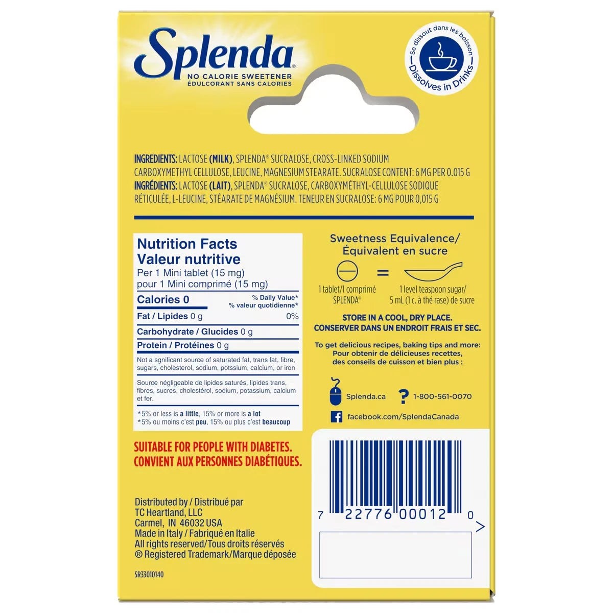 Splenda No Calorie Sweetener Minis product detail