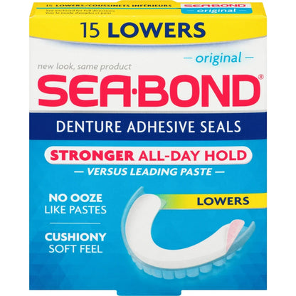 Sea Bond Denture Adhesive Seals Lower front package