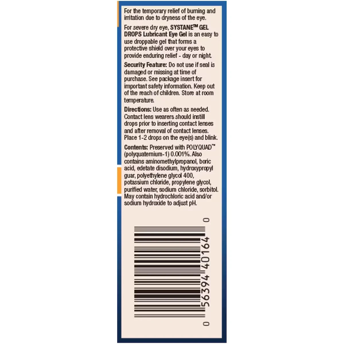 Systane Gel Drops product detail