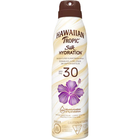 Hawaiian Tropic SILK HYDRATION® WEIGHTLESSTM Sunscreen Spray, SPF 30 front package