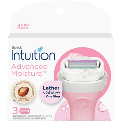 Schick Intuition Advanced Moisture Women’s Razor Refills with Shea Butter front package