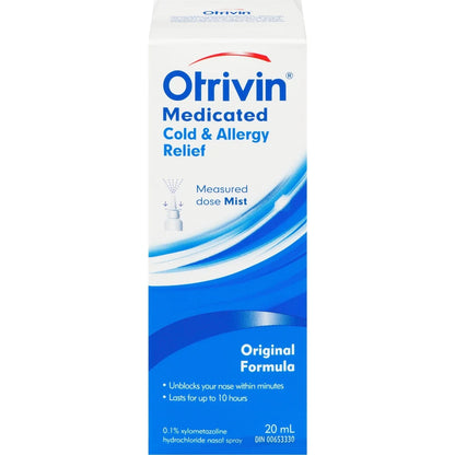 Otrivin Medicated Cold & Allergy Relief MD Mist front package