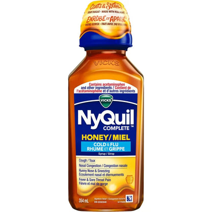 Vicks NyQuil Complete Honey Cold & Flu front package