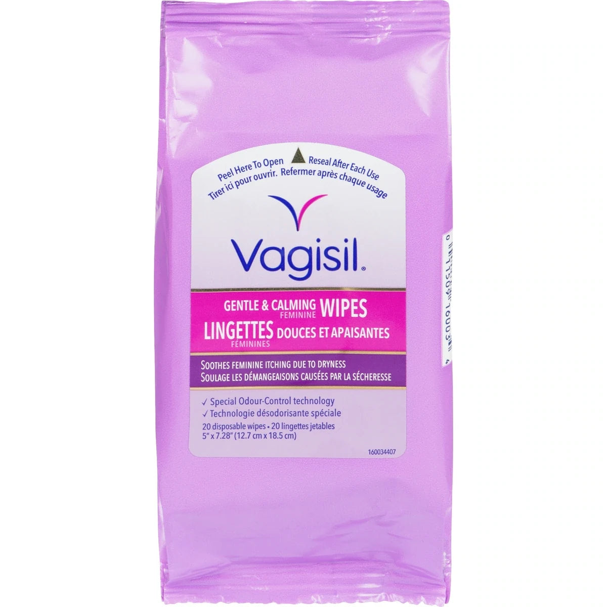 Vagisil Gentle & Calming Feminine Wipes (Pouch) front package