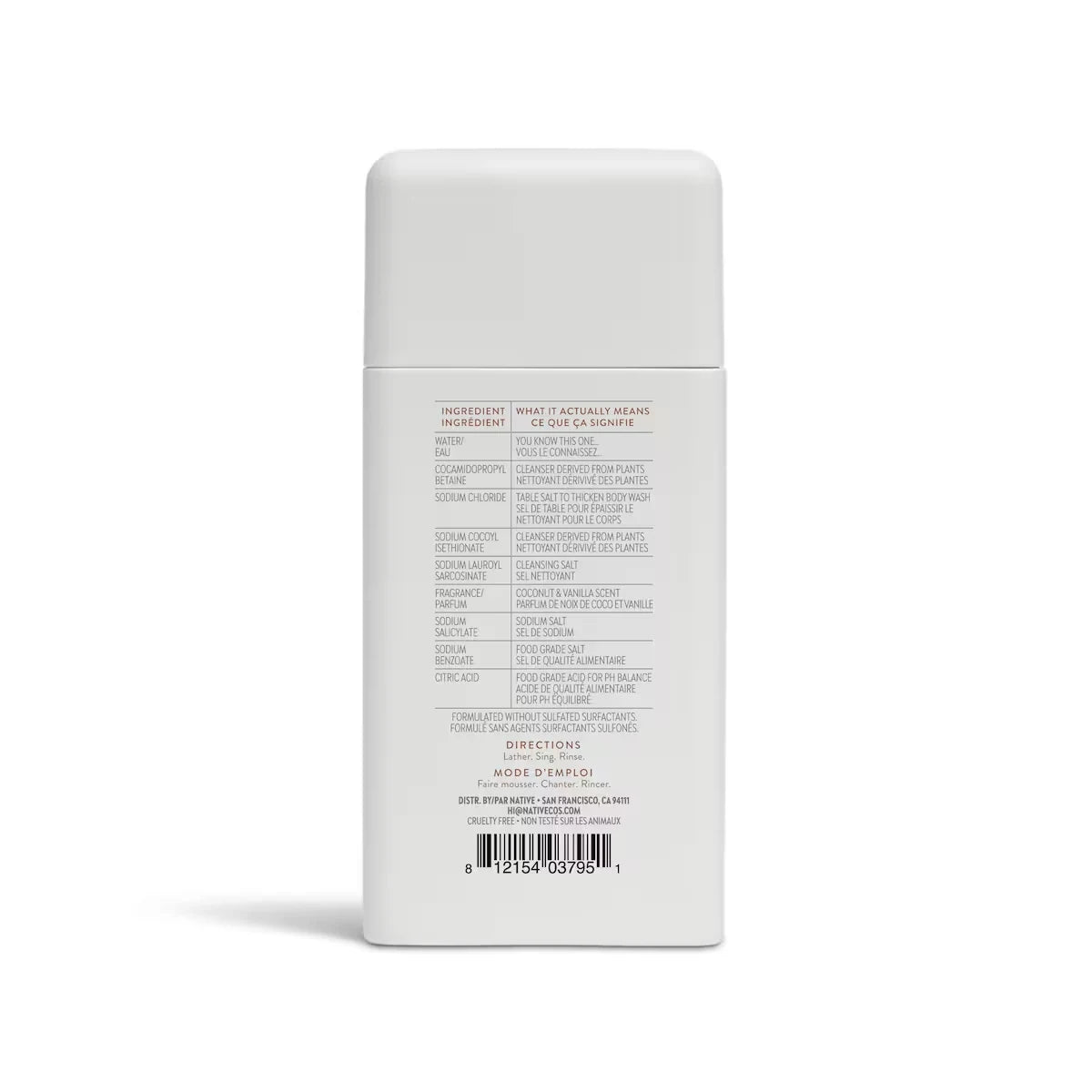 Native Coconut & Vanilla Body Wash product detail