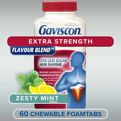 Gaviscon Extra Strength Flavour BlendTM Zesty MintTM Tablet product detail