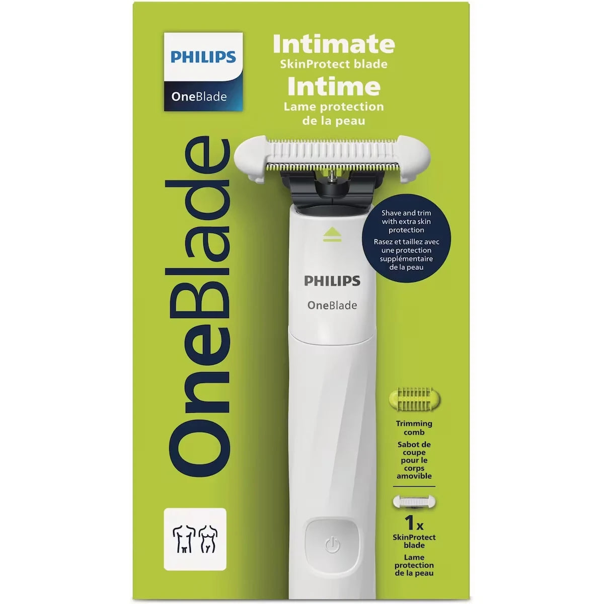 Philips OneBlade Intimate Groomer, QP1924/20 front package