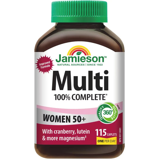 Jamieson 100% Complete Multivitamin for Women 50+ 115 ct 115 count front package