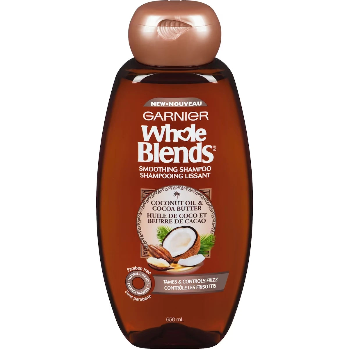 Garnier Whole Blends Shampoo, For Frizzy Hair, Coconut Oil & Cocoa Butter product image