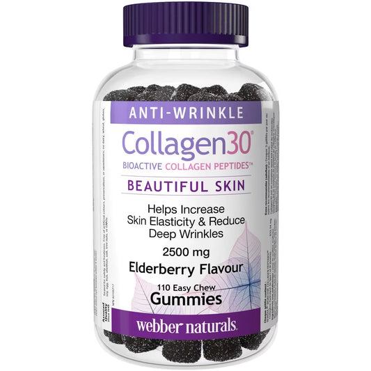 Webber Collagen30® Bioactive Collagen PeptidesTM 2500 mg Elderberry front package