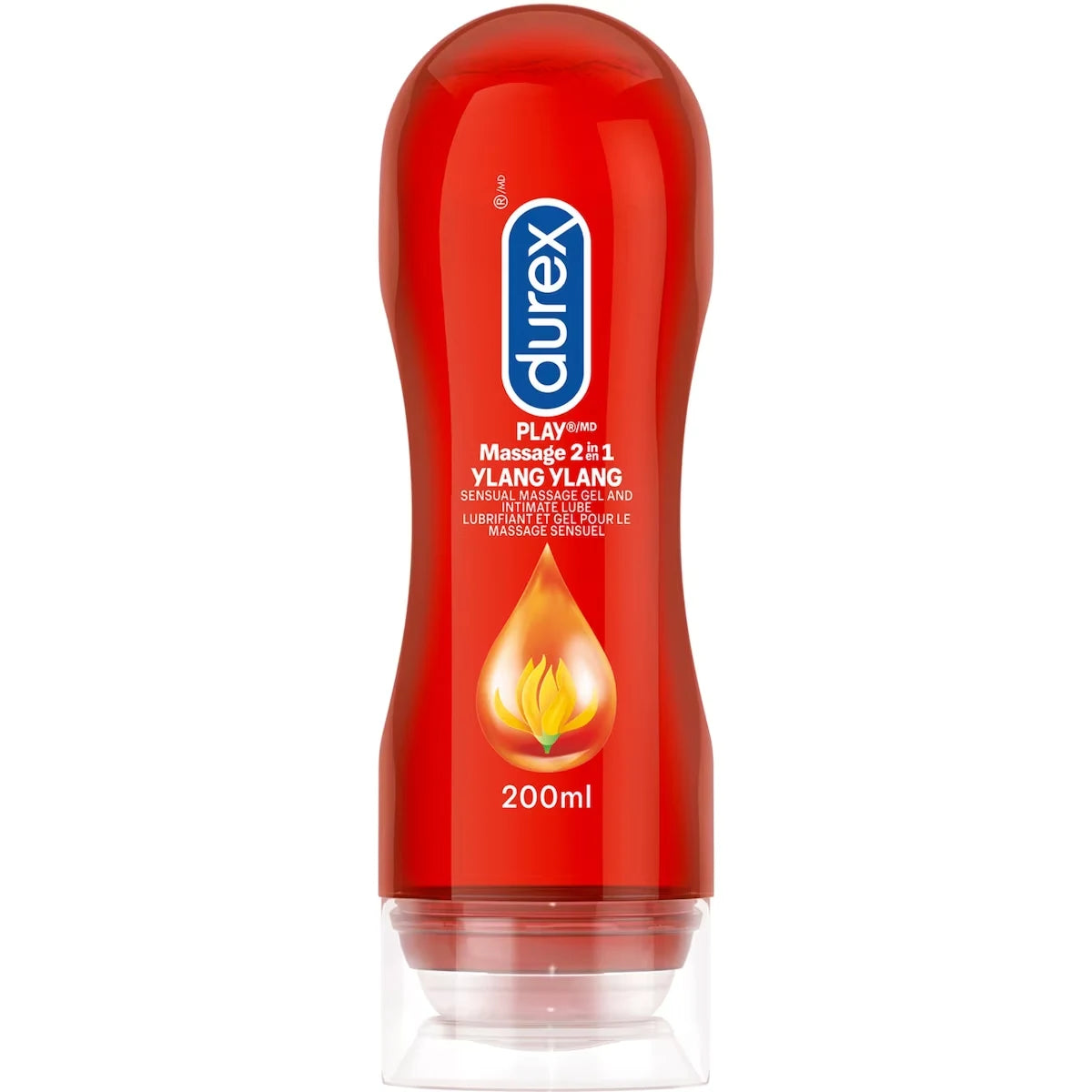Durex Play 2-in-1 Massage Gel and Intimate Lubricant with Ylang Ylang front package