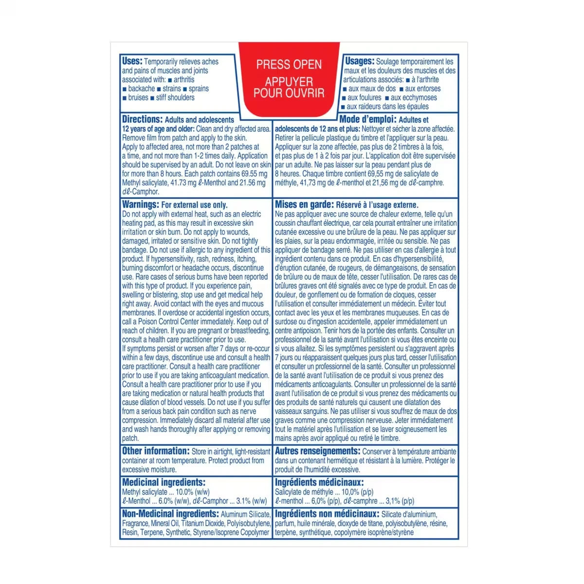 Salon Pas Pain Relieving Patch product image