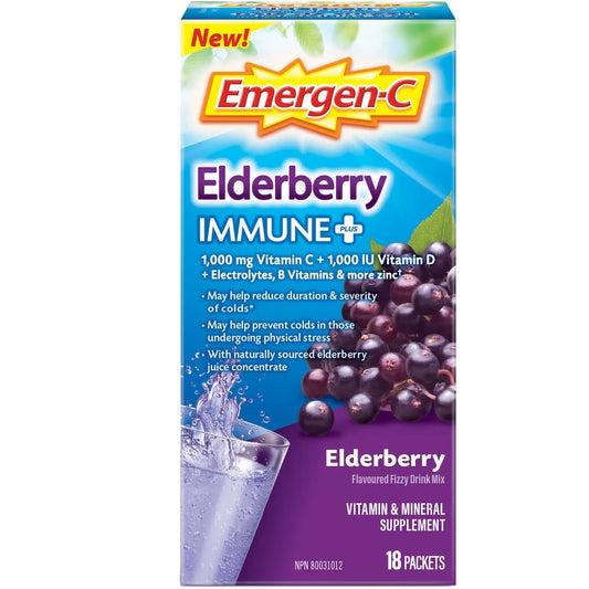 Emergen-C Immune Plus Elderberry (Powder) front package