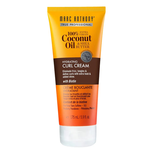 Marc Anthony 100% Extra Virgin Coconut Oil & Shea Butter Hydrating Curl Cream with Biotin front package