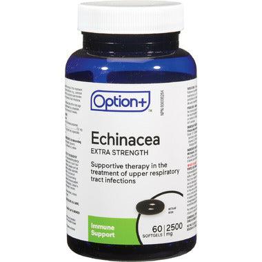 Option+ Echinacea Extra Strength 2500mg 60 softgels