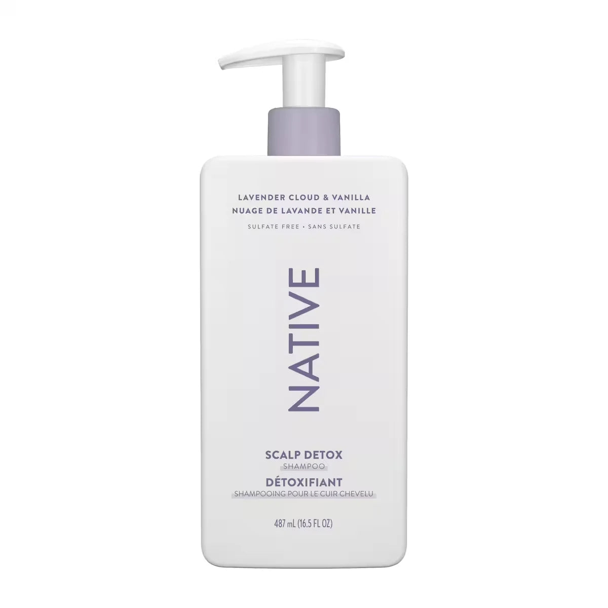 Native Lavendar Cloud & Vanilla Scalp Detox Shampoo front package