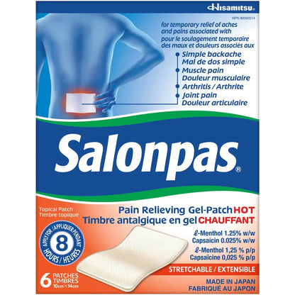 Salon Pas Salonpas Pain Relieving Gel-Patch HOT front package