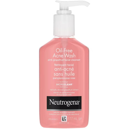 Neutrogena Oil-Free Acne Wash Pink Grapefruit Facial Cleanser front package