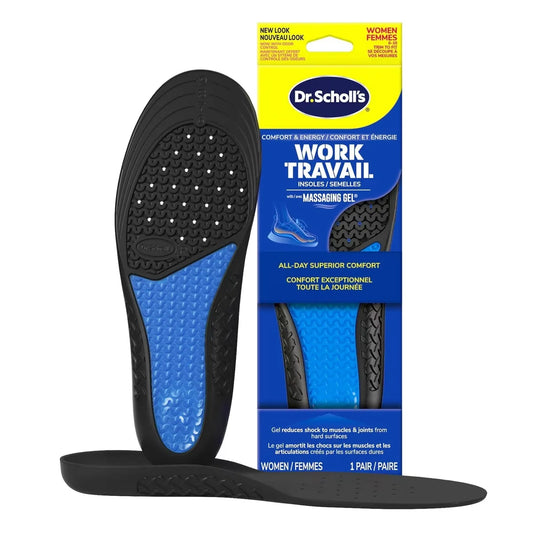 Dr. Scholl's Work All-Day Superior Comfort Insoles (with) Massaging Gel®, Women, Trim to Fit front package