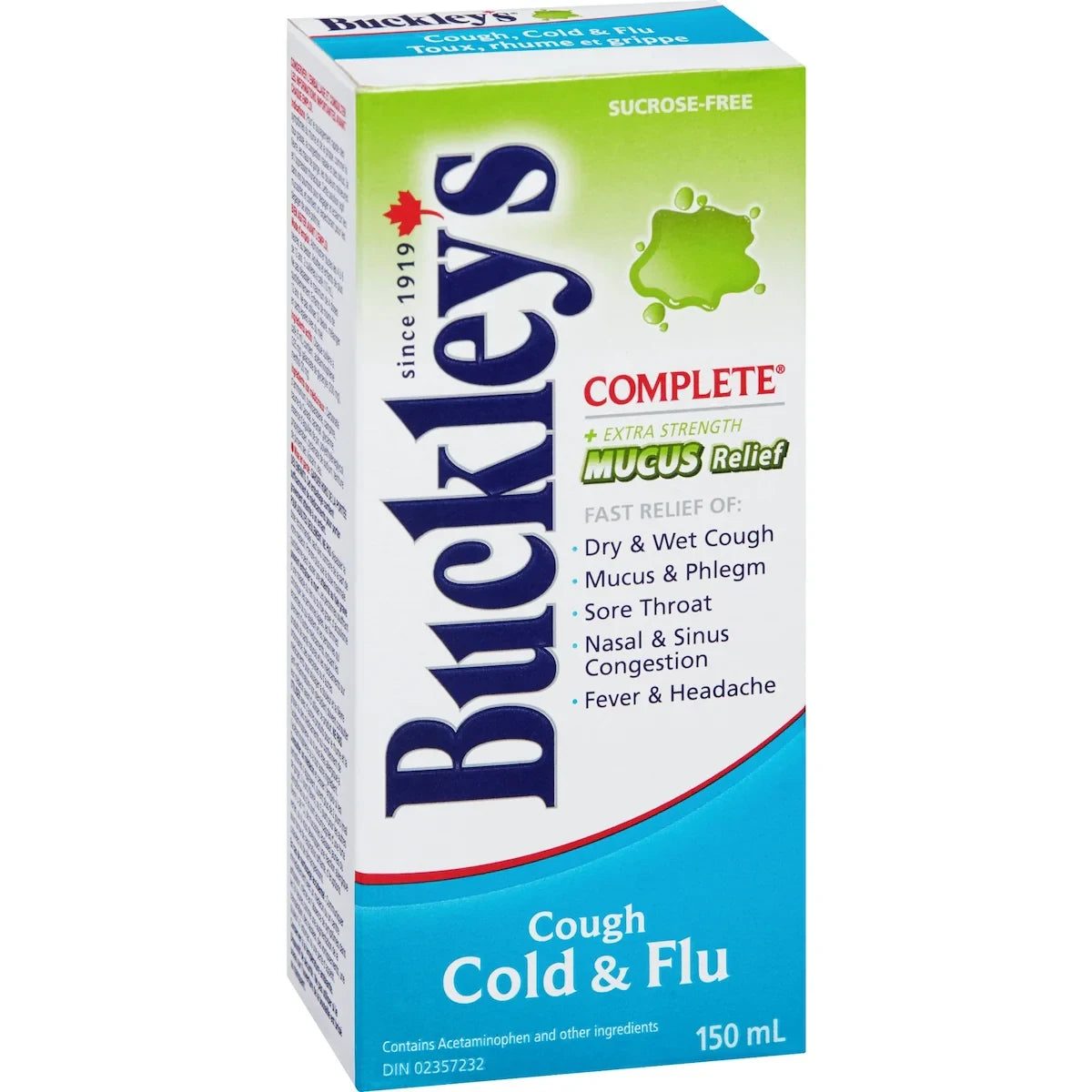 Buckleys Buckley's® Mucus Relief Cough Cold & Flu Syrup Sucrose-Free 150mL product detail