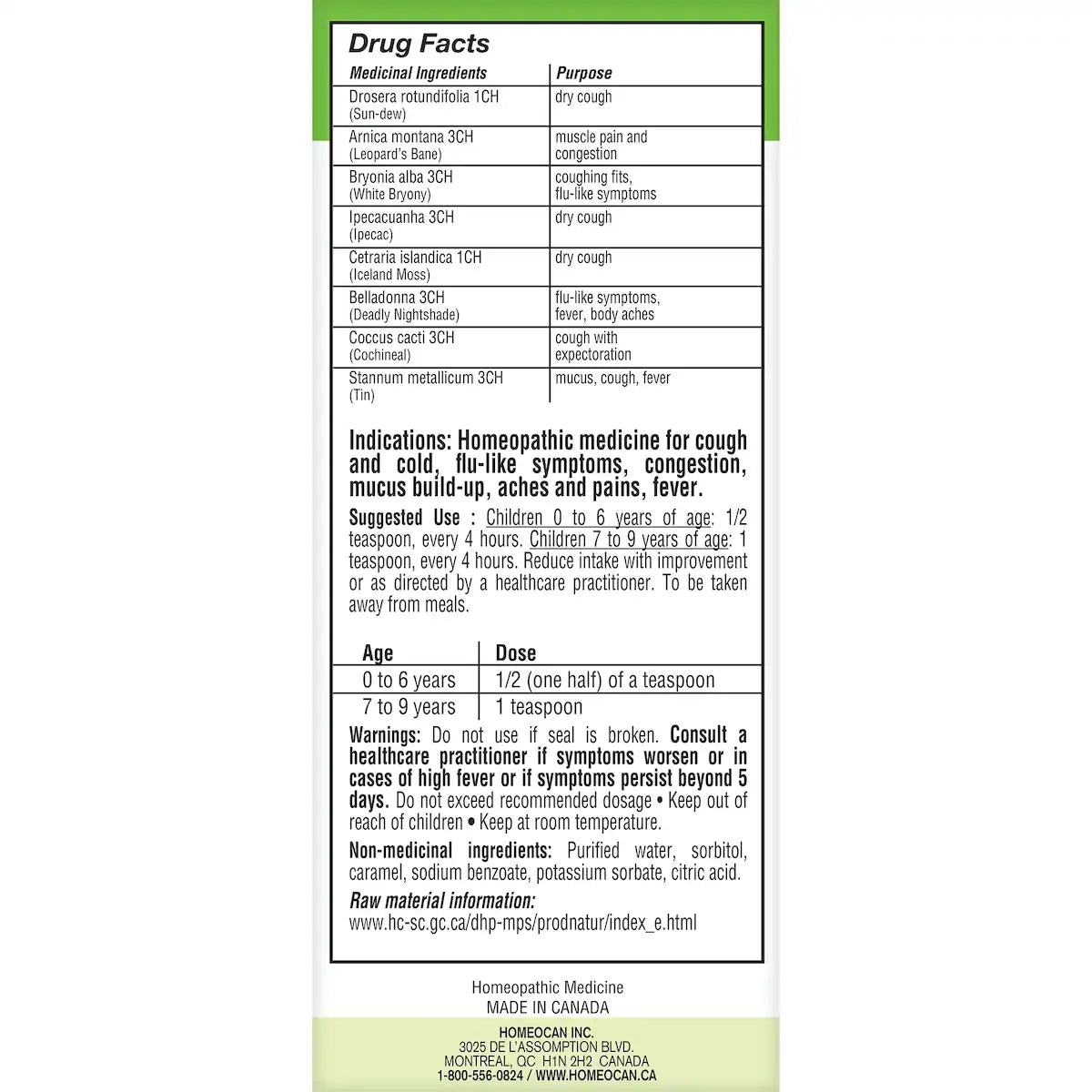 Homeocan Kids 0-9 Day Syrup product detail