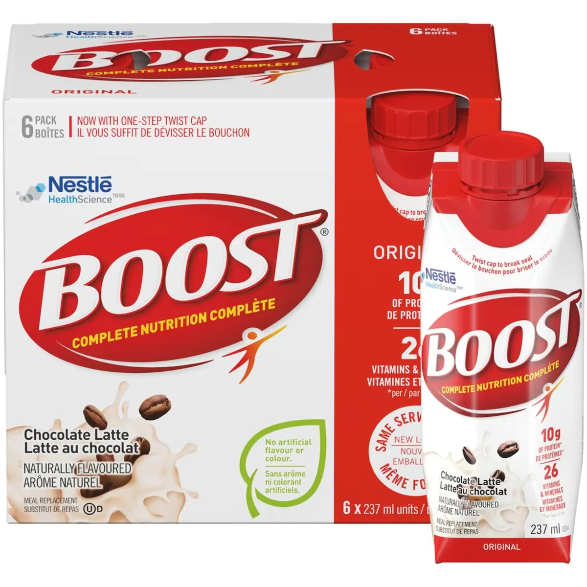 Boost Original Chocolate Latte Meal Replacement Drink, 6 × 237 ml product detail