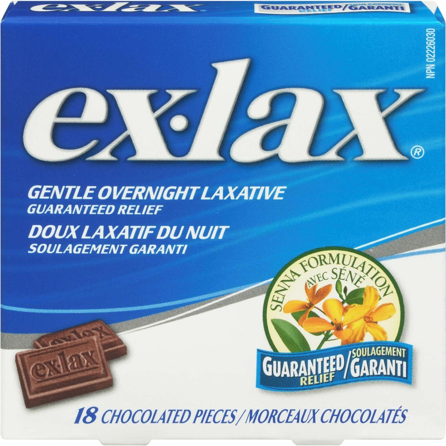 Ex-Lax Tablettes chocolatées, paquet de 18