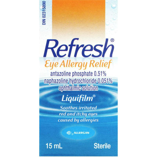 Collyre Refresh pour soulager les allergies, 15 ml